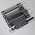 Miniatyrbilde 2 av 5: 6 stk lær studded punk armbånd for menn, kvinner, 80-talls studded armbånd, gotisk punk rock armbånd, studded studded bangle, unisex metall, for H