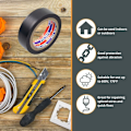 Miniatyrbilde 4 av 5: Elektrisk isolasjonstape, 10 stk, svart, for stropping og feste av elektriske kabler til ruller, PVC termisk isolasjon for bilreparasjon, sykkel, DIY