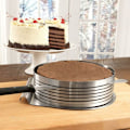 Miniatyrbillede 5 af 5: Ring Cutter Lagkage Slicer, Justerbar Ring 7 Lag Mousse, Til Nemt at Skære Kagebunde, DIY Rund Brød Bageform