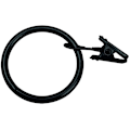 Miniatyrbillede 2 af 3: Sort 10 gardinringe med klemmer indvendig diameter 3,5 x 35 mm (1,37 tommer)