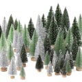 Miniatyrbilde 1 av 5: Mini juletre - Kunstig juletre flaskebørste juletre, Sisal snøtre med trebase for juledekorasjon julepar