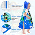 Miniatyrbild 4 av 5: Barn Poncho Krokodil Badhandduk Strandhandduk Pojkar Badcape Pojkar Superabsorberande Snabbtorkande Huvtröja Poncho Surf Poncho Badcape för Baby 2-6