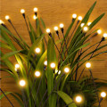 Miniatyrbillede 1 af 5: 2 stk. 10LED udendørs have solcellelamper udendørs vandtætte solcelle ildflue lys svajende med vinden starburst svajende lys gårdhave terrasse cha