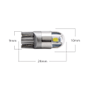 Miniatyrbilde 2 av 4: 10 stk hvite T10 501 W5W 194 168 2825 LED-pære 2-3030-SMD for bilens interiørlys for dashbord sidelys skiltlys pære (DC 12V)
