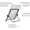 Miniatyrbilde 4 av 5: 2 stk. støttebrett justerbart nettbrett iPad Sammenleggbart Bærbart Lovy DOCK DOCK Kontorstøtte for iPad, iPad Pro, Air, Samsung, Kindle Fire, Switch,