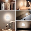 Miniatyrbild 5 av 5: Automatisk LED-nattlampa, rörelsesensor LED-lampa, med magnetisk självhäftande remsa för sovrum, trappor, hall (batteri ingår ej) Varmt ljus