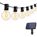 Pikkukuva 1 / 5: Aurinkokennovalot ulkokäyttöön, 7,6 m G40 LED-valosarja 12+1 polttimolla, 4 valaistustilaa, IP65 vedenpitävä, aurinkokennovalot puutarhaan, patiolle, puistoon