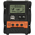 Miniatyrbillede 1 af 5: Solar Charge Controller, 12V 24V 30A PWM Solar Opladningscontroller Dobbelt USB 5V Output Solar Panel Oplader Regulator med LCD Display til Bly-syre Batteri