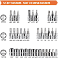 Miniatyrbillede 2 af 5: 46 Dele Krom Vanadium 1/4 \"Sweight Spil Spil Adapter Sweave til DIY bil
