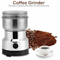 Miniatyrbilde 3 av 5: 220V elektrisk kaffekvern, kaffebønneknuser mat rustfritt stål knuser kaffekvern og elektrisk mikser for kaffekorn linfrø nøtter krydder og annet