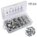 Miniatyrbilde 2 av 5: 190 stk flate hoder med gjengede nagler, flate hoder aluminium nagler mutter, blind innlegg mutter, med oppbevaringsboks, for tremøbler, M3/M4/M5/M6/M8/M10，HANBING