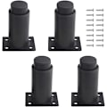 Miniatyrbillede 1 af 5: (8-12cm, Sort) Sæt med 4 Heavy Duty Metal Justerbare Møbelben til Bord, Seng, Sofa