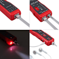 Miniatyrbild 5 av 5: Kabeltestare RJ11 RJ45 Finder Ethernet LAN Multifunktionell Toner Tracer Nätverkskabel Kollation Telefonlinje Kontinuitetstestare (Röd)