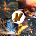 Miniatyrbild 5 av 5: Svetsningshandskar Värmebeständiga handskar Eldbeständiga handskar för träspisar Ko Split Läder Svetsningshandskar Riggerhandskar BBQ-handskar Träförbränning Ov