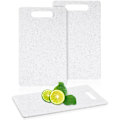 Miniatyrbild 1 av 4: 2 stycken små skärbrädor för kök, mini skärbräda i plast, diskmaskinssäker, skärbräda i granitfärg, mat, frukt, grönsaker, pr