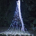 Miniatyrbilde 2 av 4: Juledekorasjoner Utendørs Lys Stjerne Jul Timer Timer Krone Stjernelys For Hage, Bryllup, Festival, Hvite Juledekorasjoner