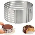 Miniatyrbillede 1 af 5: Ring Cutter Lagkage Slicer, Justerbar Ring 7 Lag Mousse, Til Nemt at Skære Kagebunde, DIY Rund Brød Bageform