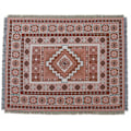 Pikkukuva 1 / 5: 1 kpl 160x130cm Oranssi Ruudullinen Neulottu Koristeellinen Mukava Yksinkertainen Bohemia Suojaa Kylmältä Sohvalle Lepotuolille ja Päiväunille