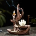 Miniatyrbillede 4 af 5: Lotus røgelse brænder til stue dekoration, vandfald røgelse brænder