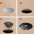Miniatyrbilde 4 av 4: Skrivebordsinnfelt trådløs lader 15W Smart Home trådløs lading