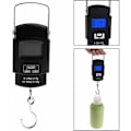 Miniatyrbillede 2 af 5: LCD digital LCD vægt på 110 lb/50 kg til bagage, kuffert, elektronisk vægt, digital vægt, rejsevægt, postfiskevægt med baggrundsbelyst LCD