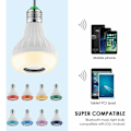 Miniatyrbillede 3 af 4: Sæt med 2 intelligente LED-pærer E27 Bluetooth Smart Bulb Bleosan, pære forbundet til at synkronisere med musikkens rytme