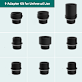Miniatyrbillede 3 af 5: Sanitær skylle-ned køkkenhanehoved udskiftning 3-funktion køkken med 9 adaptere sæt kompatibel med Moen/Delta/Kohlor/Hansgrohe, mat B