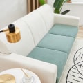 Miniatyrbillede 2 af 5: Grønt højelastisk sofasædebetræk Stue sofasædebetræk Blødt skridsikkert møbelbetræk med elastisk bund