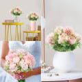 Miniatyrbillede 5 af 5: 2 stk. Kunstige Blomster Kunstig Buksbombuket Silke Hortensia Kunstige Blomster Realistiske Blomsterdekorationer Bryllupsdekoration Hjem Have Kontor Cente