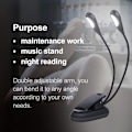 Miniatyrbilde 3 av 5: Musikk skrivebordslampe, 6 LED mini lampe  automaté Touºte Romlampe ¨ USB-kabel Tang Lesing/Bok/Bord/Nattbord