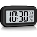 Miniatyrbild 1 av 5: Digital väckarklocka för sovrum, batteridriven, 12/24 h display, snooze-funktion för tungsovare, barn