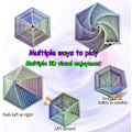 Miniatyrbillede 3 af 5: Gradient Fraktal Hexagon - 3D Spiral Fidget Legetøj - Stresslindring (Lilla)