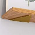 Miniatyrbillede 4 af 4: 2 Stk. Flydende Metal Trekant Hyldeknægt, Skjult Blind Væg Hyldeknægt, Soveværelse Stue Badeværelse DIY Dekorationsknægt, 17x13cm/6.7