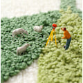 Miniatyrbild 2 av 4: Liten Lejon Flockad Mattgolvmatta 50*80CM Hushåll Toalett Entré Badrumsmatta Halkfri Vattenabsorberande Golvmatta
