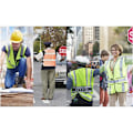 Miniatyrbillede 5 af 5: Høj synlighed refleksvest SFVEST Multi-POCHE Refleksvest Arbejdstøj Sikkerhedstøj dag nat motorcykel cykling vest advarsel w