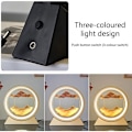 Miniatyrbillede 5 af 5: 3D Timeglas LED Lampe, 25 cm Kviksand Natlampe Kviksand Bevægende Roterende Kunst Sand Scene Håndværk Bordplade Ornament, 3 Farver Dæmpning USB Bevægende Sa