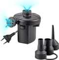Elektrisk luftpump, elektrisk pump för uppblåsbara föremål, 150W poolpumpar, bärbara tömningspumpar med 3 munstycken för luftmadrass, simring