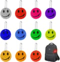 Sæt med 11 Smiley-refleksvedhæng, sikkerhedsrefleks, børns refleks, sikkerhedsrefleks, til skoletaske, tøj, rygsæk, cykling, gåture