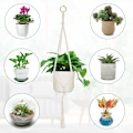 Miniatyrbild 4 av 5: 4 st macramé upphängningskruka, stöd för hängande krukor för blommor, macrame upphängning macrame växt bomullsrep upphängning burk växtdekoration interiör