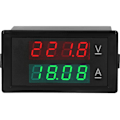 Miniatyrbild 1 av 5: Digital voltmeter amperemeter strömspänningstestare volt amptor ampstor ample meter ampere röd grön dubbel display digital multimeter multimeter