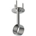 Miniatyrbilde 4 av 5: Gardinstangbrakett Garderobestangbrakett med skruer Takbrakett for gardin og garderobe, Børstet rustfritt stål, Diameter 32 mm, 2 stk