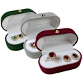 Miniatyrbild 5 av 5: 3 Delbara Delar Dubbla Ringar Box Display Bijouterier Bröllop Vigselring Box