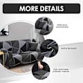 Miniatyrbilde 3 av 5: Uttrekkbart sofatrekk Curses Trykt Elastisk Sofa Sofatrekk For Sofa 1 Sittepute Sofabeskyttelse Universelle Møbler (2 Seter, Black Magic) uten ea