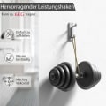 Miniatyrbilde 2 av 5: Svart selvklebende veggkrok, håndklekrok for bad, kjøkkenhåndklekrok, selvklebende kleskrok, veggfeste uten boring, vanntett, rustfritt, sølv