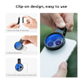 Miniatyrbillede 4 af 5: 52mm Clip-on CPL Telefon Kamera Linse Filter Kit Kompatibel med iPhone 15 14 13 12 11