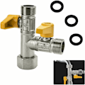 Miniatyrbilde 1 av 5: 3-veis 3-veis WC WC 3-veis 3-veis WC 1/2 dusjventil 3-veis messing dusjventil med 3 gummiskiver for bad, kjøkken
