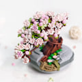 Miniatyrbillede 1 af 5: Bonsai træ byggesæt, mini kirsebærblomst potteplante byggesæt, kreativ plante serie byggesæt voksen gave