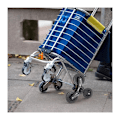 Miniatyrbillede 5 af 5: 1 par robuste rullehjul robuste hjul pålidelig trolley med robust bagage bagagevogn hjul caddie fire hjul kuffert-trappe