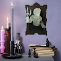 Miniatyrbillede 3 af 5: Halloween Spøgelse Væg Dekoration Lysende Stickers, Glødende Spøgelse Væg Dekoration Sticker Kreativ Lysende Spejl til Soveværelse Korridor Dekoration