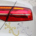 Pikkukuva 1 / 5: 2 kpl Auton tarra Metalli 3d Stereo Gecko Auton tarra Tarra Metalli Bling Strassit Auton tarra ja Moottoripyörä tarra autoon